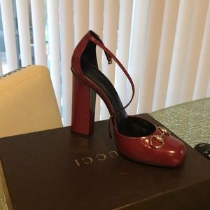 Gucci patent platform shoes
